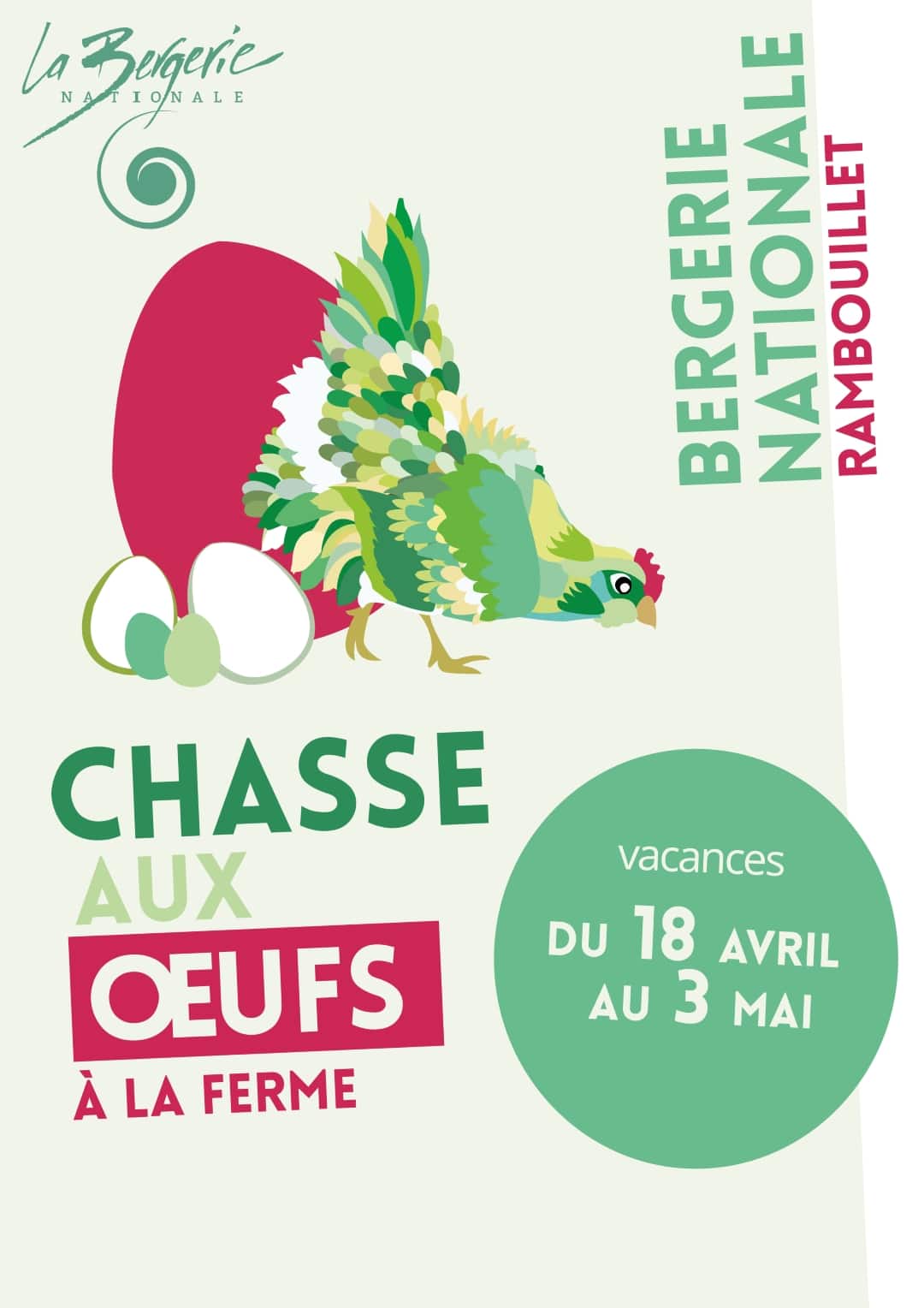 Affiche chasse aux oeufs vacances